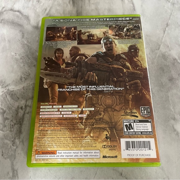 Used Xbox 360 Gears of War 3 Video Game - Picture 3 of 6
